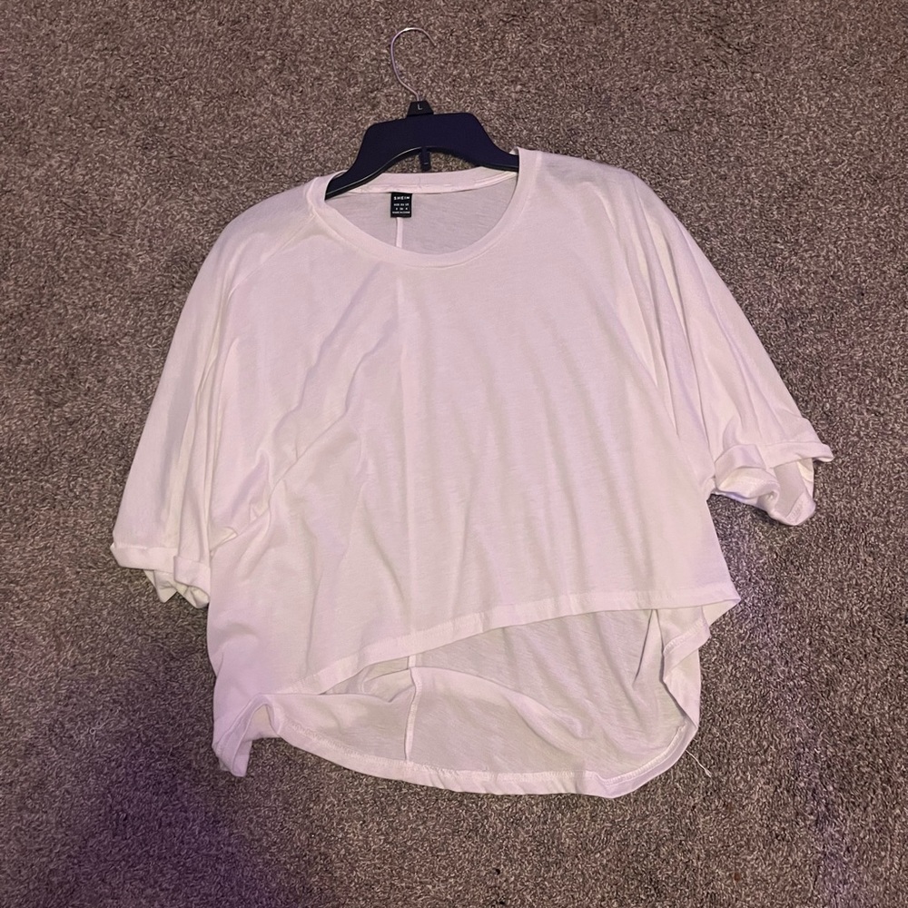 SHEIN slowly white short sleeve shirt